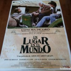 Cine: UN LUGAR EN EL MUNDO - FEDERICO LUPPI, CECILIA ROTH, JOSÉ SACRISTÁN - POSTER ORIGINAL GOLEM 1992. Lote 260793175