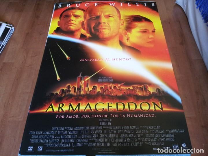 Affiche Signée Bruce Willis Armageddon - Cadre A3 Noir, Prêt à Accrocher, Idée Cadeau Fan