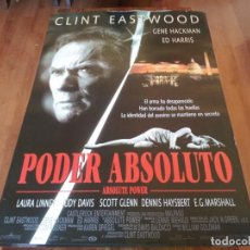 Cine: PODER ABSOLUTO - CLINT EASTWOOD, GENE HACKMAN, ED HARRIS - POSTER ORIGINAL FILMAYER 1997