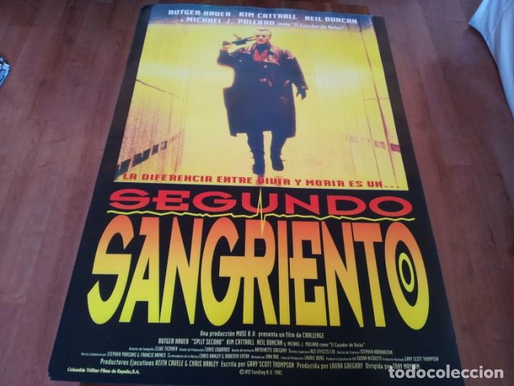 SEGUNDO SANGRIENTO - RUTGER HAUER, NEIL DUNCAN, KIM CATTRALL - POSTER ORIGINAL COLUMBIA 1992 (Cine - Posters y Carteles - Terror)