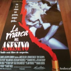 Cine: LA MARCA DEL ASESINO - JAMES BELUSHI, LORRAINE BRACCO, TONY GOLDWYN - POSTER ORIGINAL COLUMBIA 1992