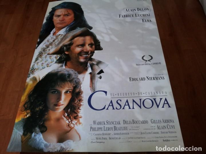 Cinema: El regreso de Casanova - Alain Delon, Fabrice Luchini, Elsa - poster original surffilms 1992