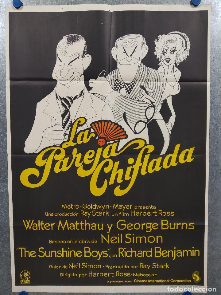 Kino: La pareja chiflada. Walter Matthau, George Burns, Richard Benjamin. A&Ntilde;O 1976. POSTER ORIGINAL