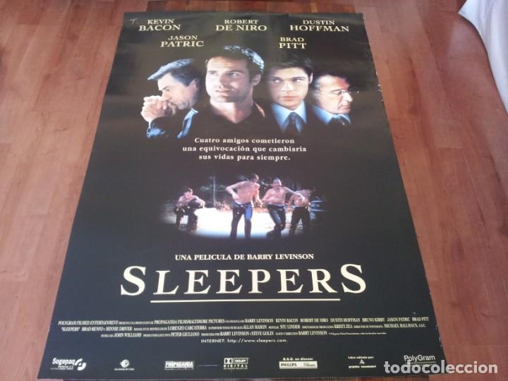 Cine: Sleepers - Kevin Bacon, Robert De Niro, Dustin Hoffman, Brad Pitt - poster original sogepaq 1996