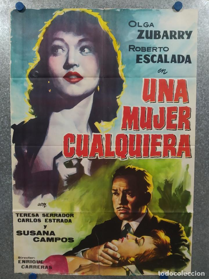 Kino: UNA MUJER CUALQUIERA. OLGA ZUBARRY, ROBERTO ESCALADA. A&Ntilde;O 1961 POSTER ORIGINAL