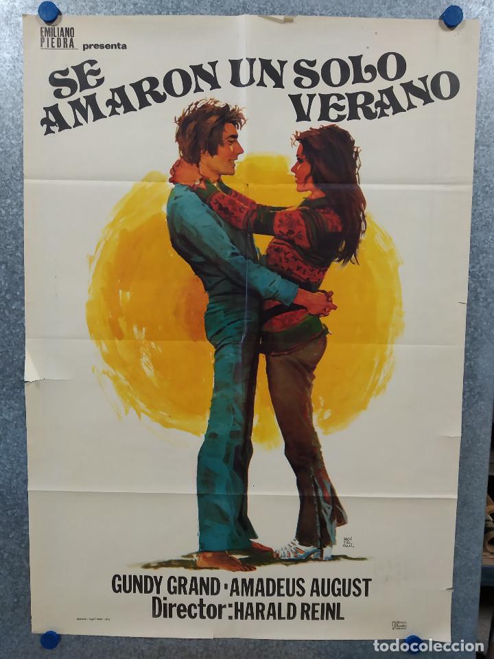 Kino: Se amaron un solo verano. GUNDY GRAND, AMADEUS AUGUST. A&Ntilde;O 1973. POSTER ORIGINAL