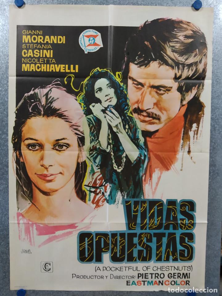 Cinema: Vidas opuestas. Gianni Morandi, Stefania Casini. A&Ntilde;O 1971. POSTER ORIGINAL