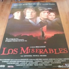 Cine: LOS MISERABLES - LIAM NEESON, GEOFFREY RUSH, UMA THURMAN - POSTER ORIGINAL TRIPICTURES 1998