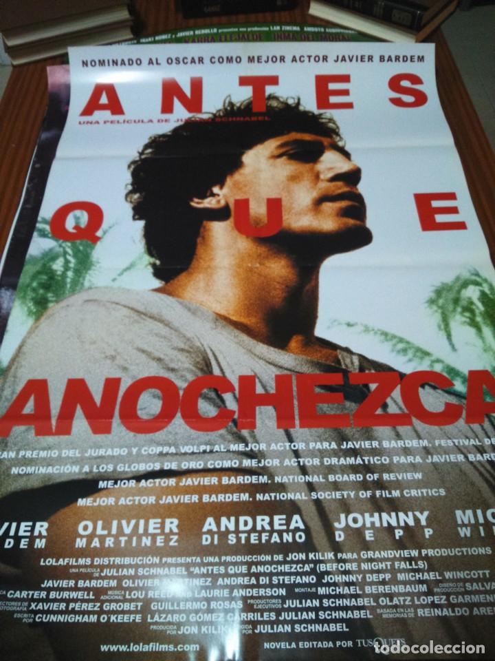 Cine: POSTER DE CINE -- ANTES QUE ANOCHEZCA -- POSTER GRANDE --