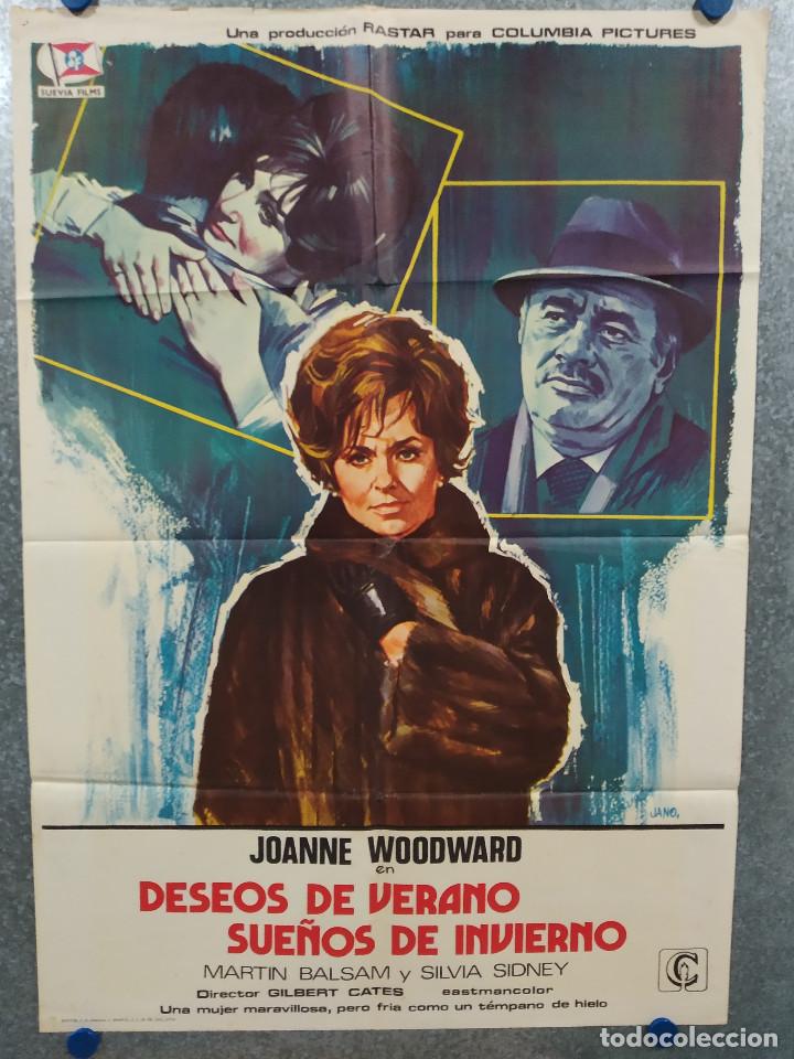 Cine: Deseos de verano, sue&ntilde;os de invierno. Joanne Woodward, Martin Balsam. A&Ntilde;O 1974. POSTER ORIGINAL