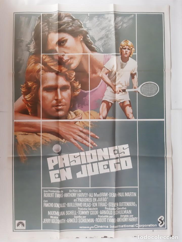 Kino: ANTIGUO CARTEL CINE PASIONES EN JUEGO 1979 MAC R292 RV
