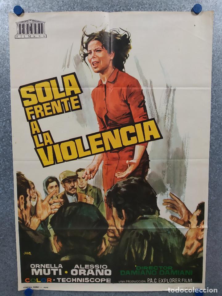 Cine: Sola frente a la violencia. Alessio Orano, Ornella Muti, Tano Cimarosa. A&Ntilde;O 1972. POSTER ORIGINAL