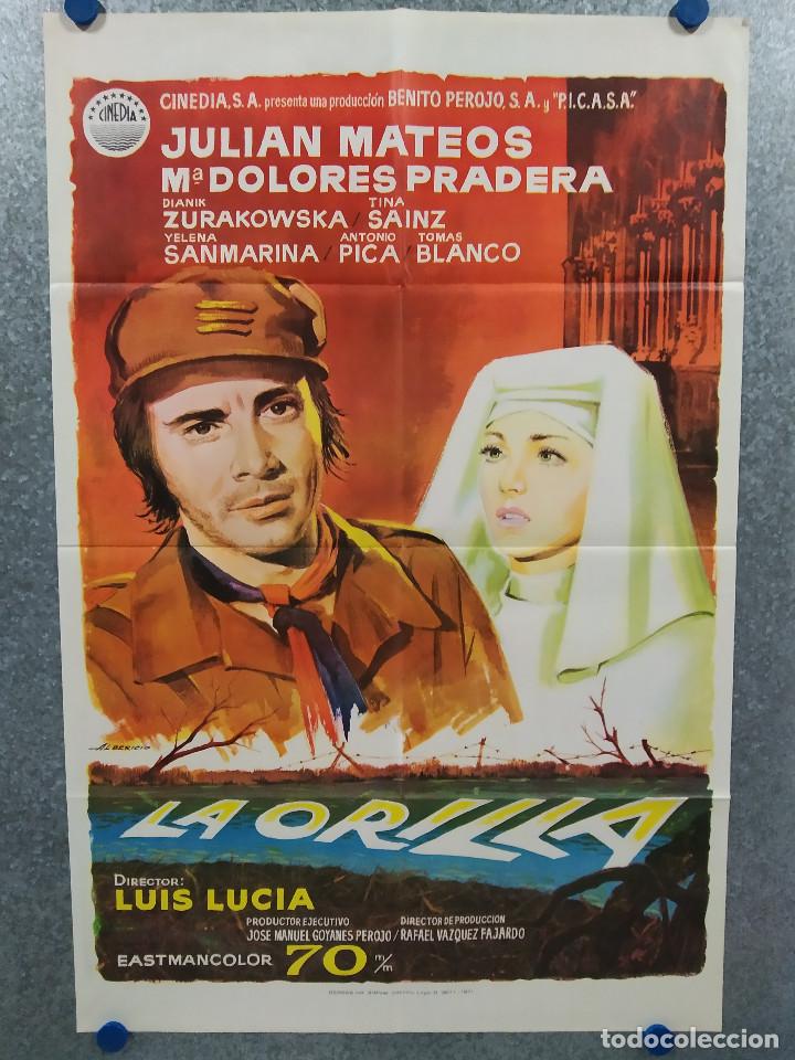 Cine: La orilla. Juli&aacute;n Mateos, Dyanik Zurakowska, Mar&iacute;a Dolores Pradera A&Ntilde;O 1971 POSTER ORIGINAL