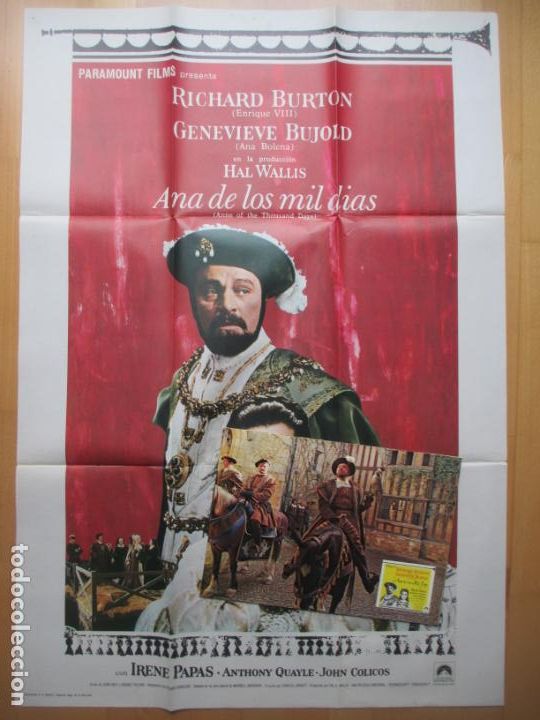Cin&eacute;ma: CARTEL CINE + 11 FOTOCROMOS ANA DE LOS MIL DIAS RICHARD BURTON 1970 CCF220
