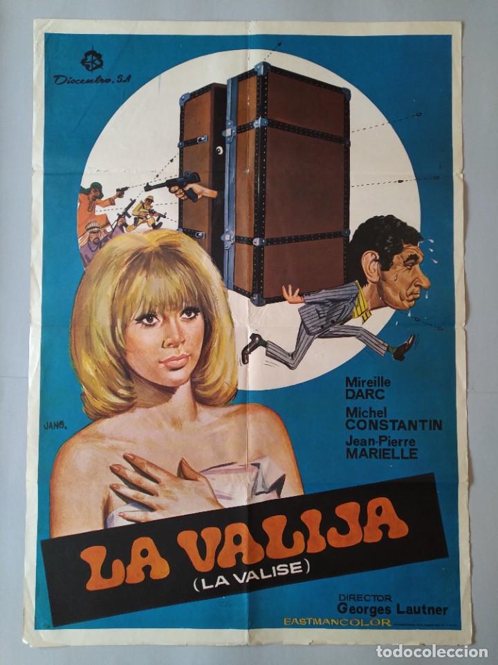 Cinema: CARTEL CINE POSTER ORIGINAL - LA VALIJA - MIREILLE DARC - MICHEL CONSTANTIN 1974 DIB. JANO .. L3449