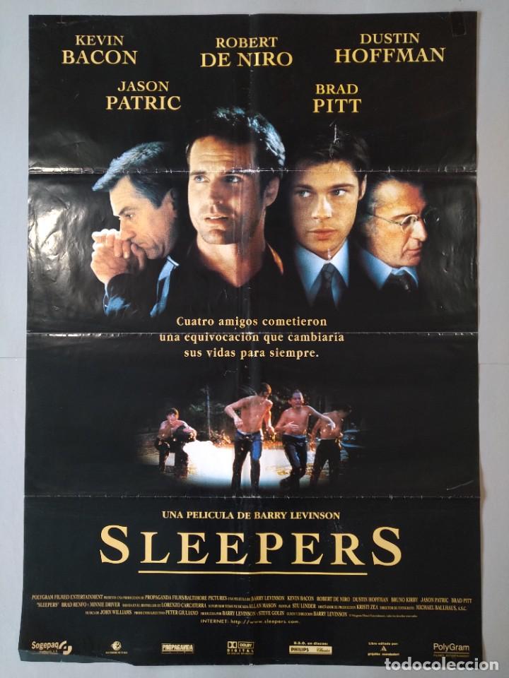 Cinema: CARTEL CINE ORIGINAL - SLEEPERS - KEVIN BACON - ROBERT DE NIRO - BRAD PITT - A&Ntilde;O 1996...L3500