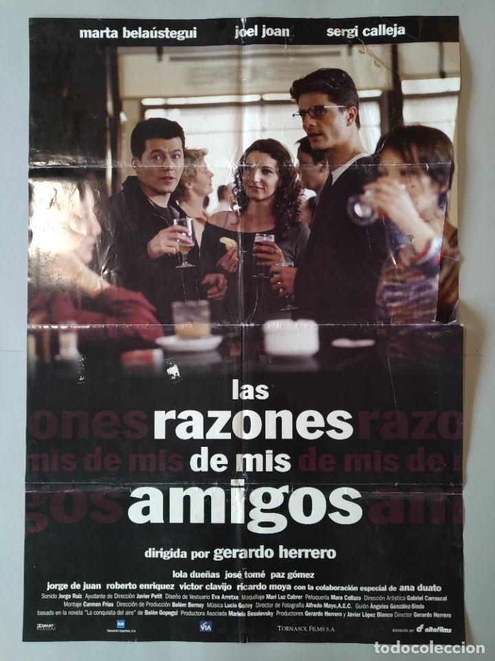 Cinema: CARTEL CINE ORIGINAL - LAS RAZONES DE MIS AMIGOS - MARTA BELA&Uacute;STEGUI - JOEL JOAN - A&Ntilde;O 2000 ...L3530