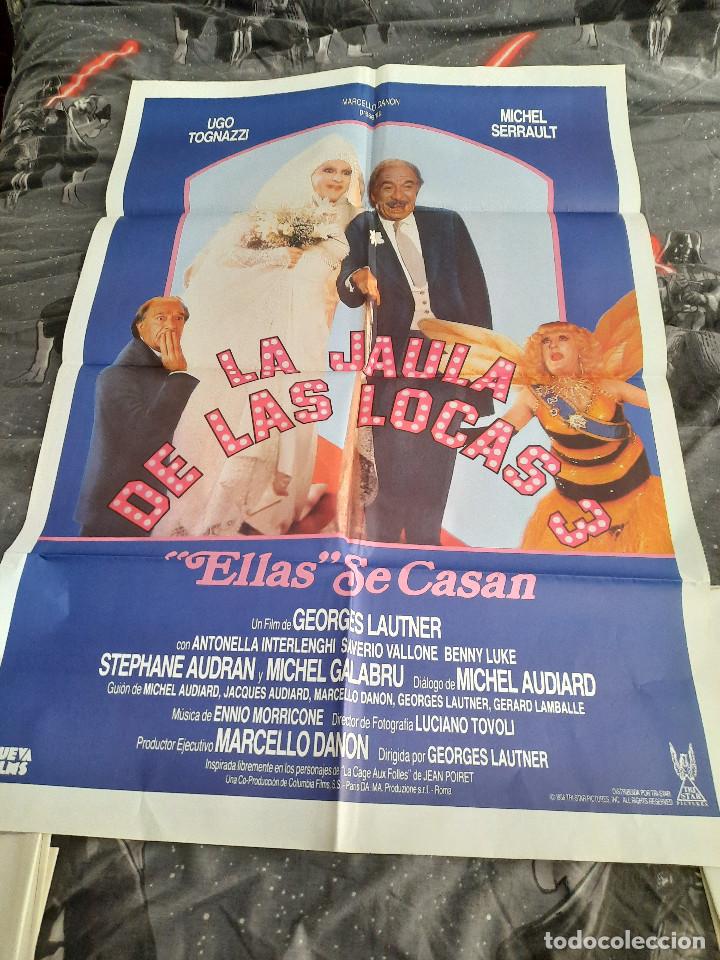 Cinema: LA JAULA DE LAS LOCAS 3. CARTEL. POSTER ORIGINAL. 0,70 X 100. DOBLADO. BUEN ESTADO PERO PEQUE&Ntilde;O TOQU