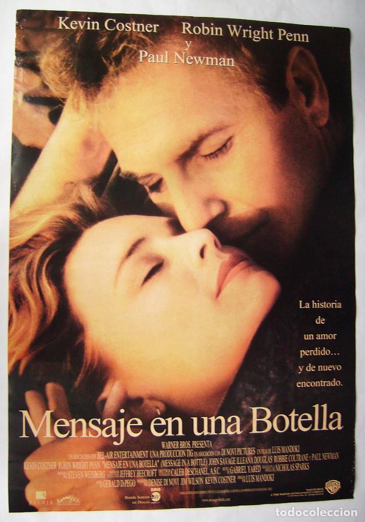 Cinema: MENSAJE EN UNA BOTELLA, con Kevin Costner. P&Oacute;STER 67 X 96 cms. 1999.