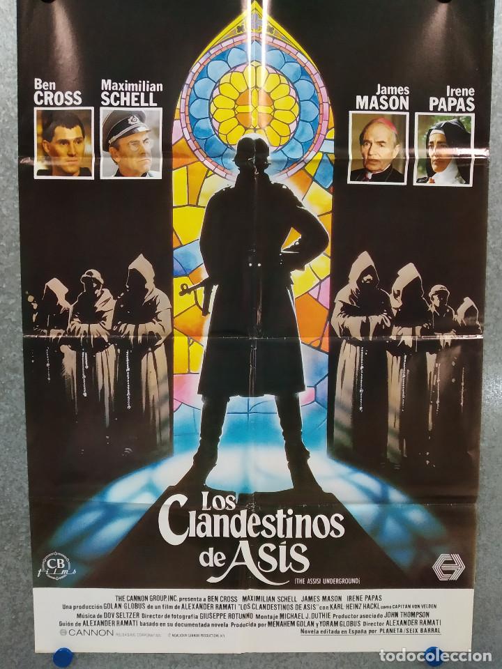 Cinema: Los clandestinos de As&iacute;s. Ben Cross, James Mason, Irene Papas. POSTER ORIGINAL
