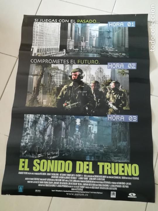 Cine: POSTER / CARTEL DE CINE ORIGINAL. EL SONIDO DEL TRUENO. PASADO... FUTURO. MEDIDAS: 100 X 70 CM