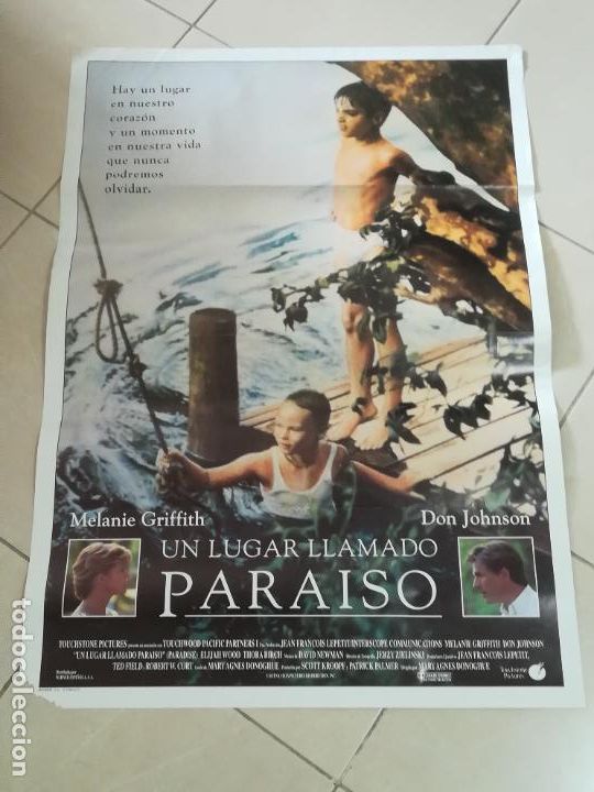 Kino: POSTER / CARTEL DE CINE ORIGINAL. UN LUGAR LLAMADO PARAISO. DON JOHNSON. 100 X 70 CM