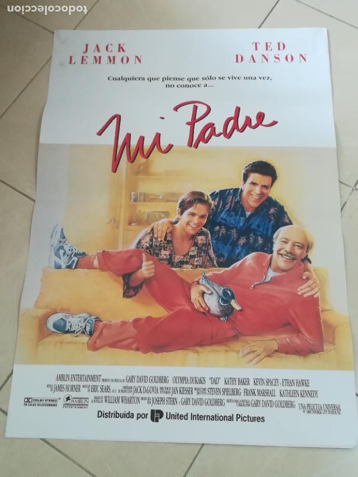 Cinema: POSTER / CARTEL DE CINE ORIGINAL. MI PADRE. JACK LEMMON. TED DANSON. 100 X 70 CM