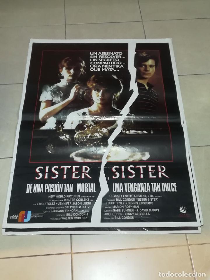 Cinema: POSTER / CARTEL DE CINE ORIGINAL. SISTER SISTER. UNA PASION MORTAL UNA VENGANZA DULCE. 70 X 100 CM