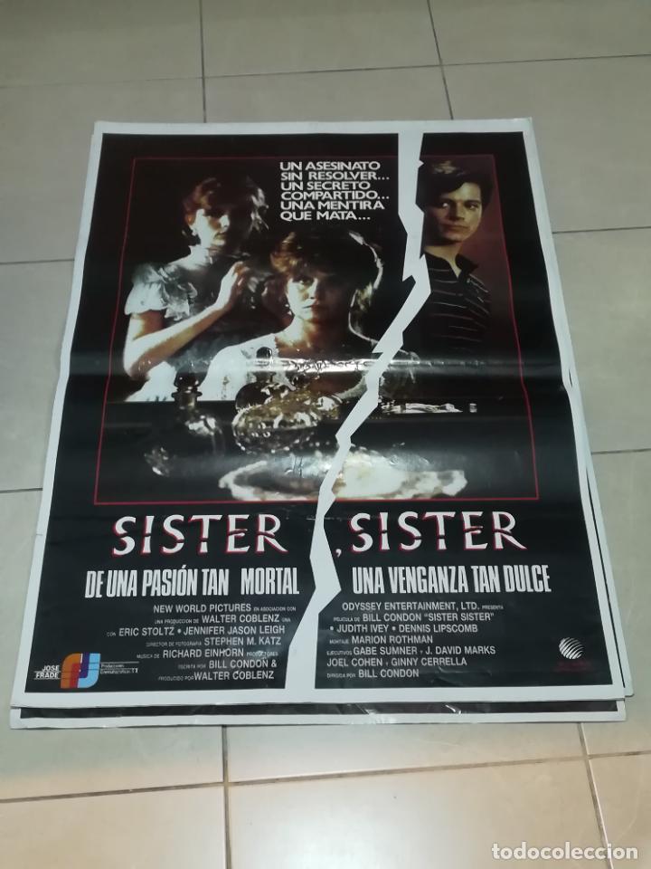 Cinema: POSTER / CARTEL DE CINE ORIGINAL. SISTER SISTER. UNA PASION MORTAL UNA VENGANZA DULCE. 70 X 100 CM