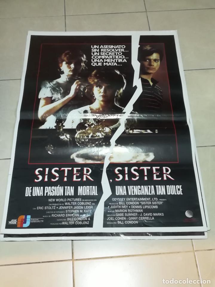 Cinema: POSTER / CARTEL DE CINE ORIGINAL. SISTER SISTER. UNA PASION MORTAL UNA VENGANZA DULCE. 70 X 100 CM