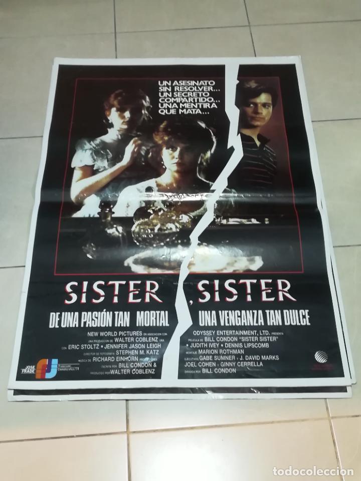 Cinema: POSTER / CARTEL DE CINE ORIGINAL. SISTER SISTER. UNA PASION MORTAL UNA VENGANZA DULCE. 70 X 100 CM