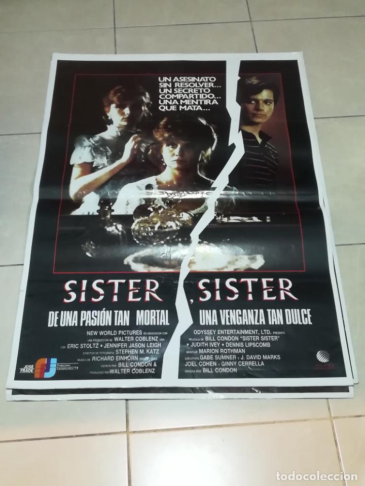 Cinema: POSTER / CARTEL DE CINE ORIGINAL. SISTER SISTER. UNA PASION MORTAL UNA VENGANZA DULCE. 70 X 100 CM
