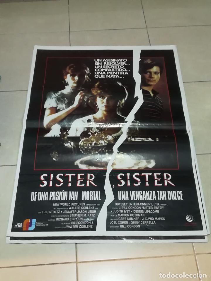 Cinema: POSTER / CARTEL DE CINE ORIGINAL. SISTER SISTER. UNA PASION MORTAL UNA VENGANZA DULCE. 70 X 100 CM