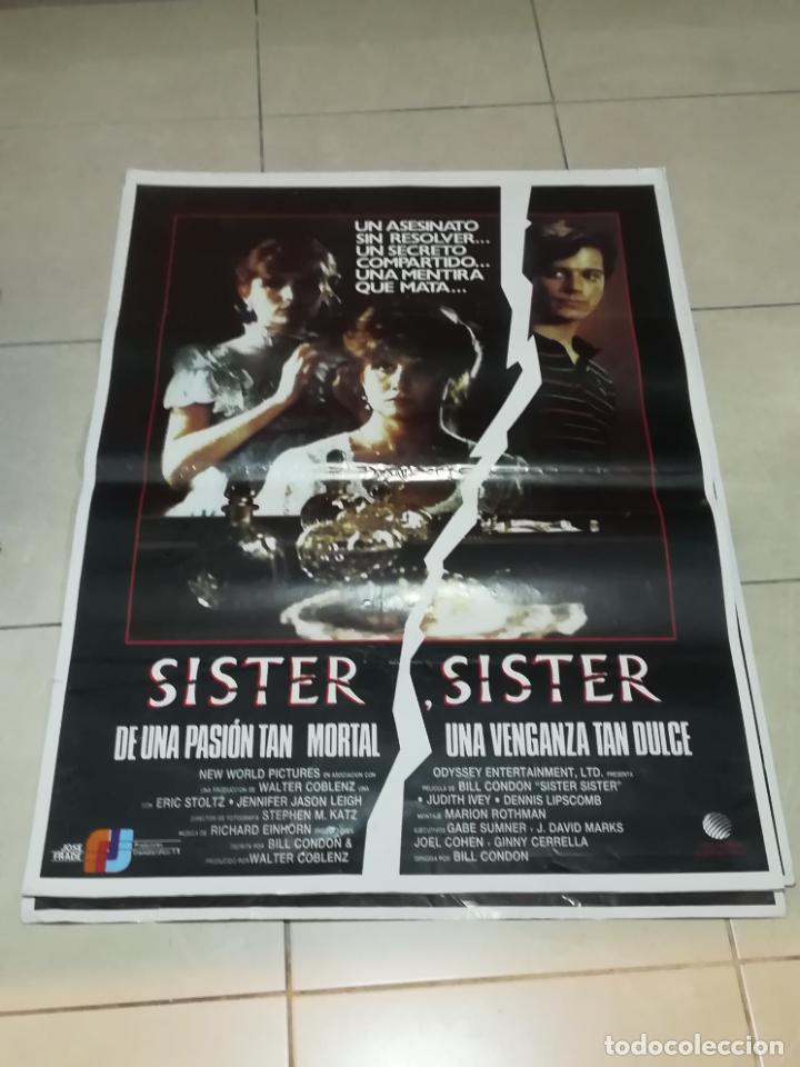 Cinema: POSTER / CARTEL DE CINE ORIGINAL. SISTER SISTER. UNA PASION MORTAL UNA VENGANZA DULCE. 70 X 100 CM