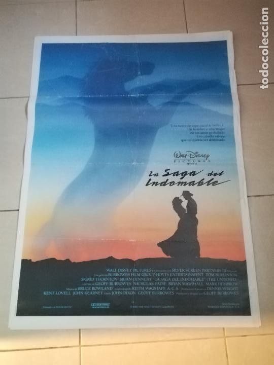 Cinema: POSTER / CARTEL DE CINE ORIGINAL. LA SAGA DEL INDOMABLE. PELICULA DE DISNEY. 100 X 70CM