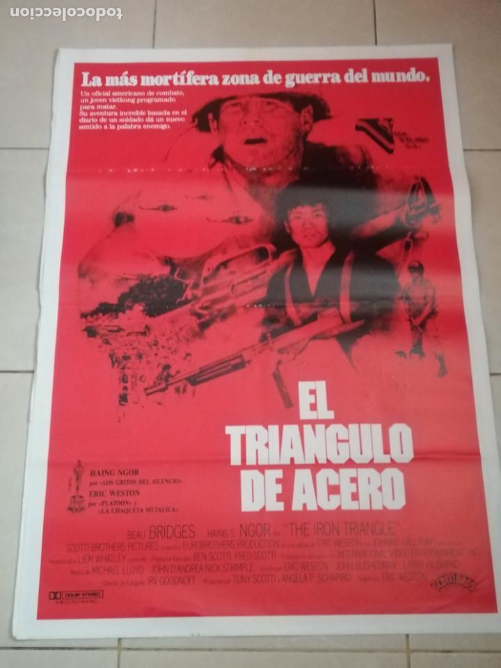 Kino: POSTER / CARTEL DE CINE ORIGINAL. EL TRIANGULO DE ACERO. MORTIFERA ZONA DE GUERRA. 100 X 70CM