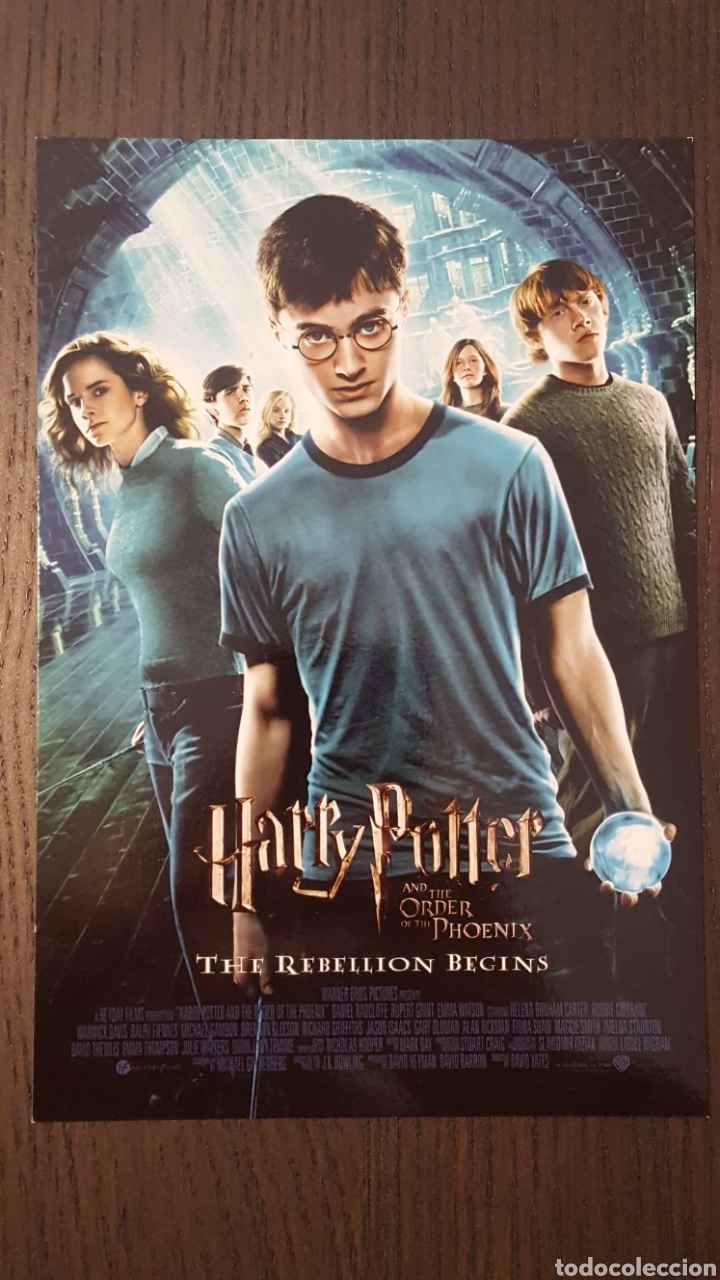 Cine: Postal promocional - Harry potter and the Order of Phoenix - Warner - 13,5 x 20 cm - Foto 1 - 252463560