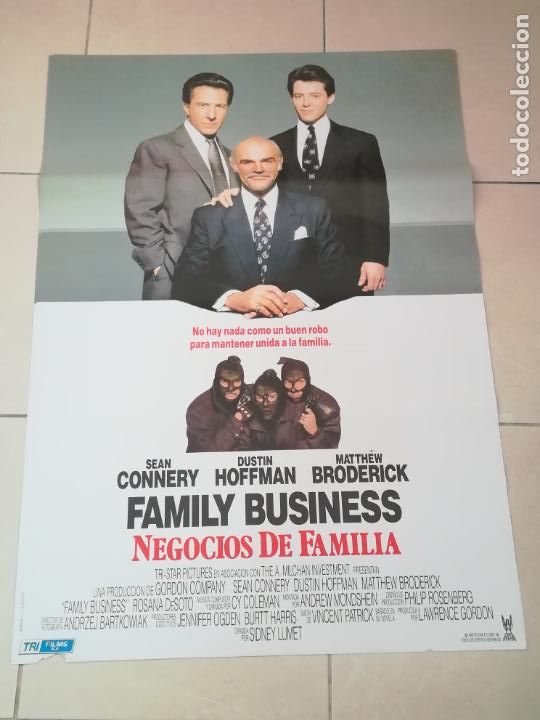 Cinema: POSTER / CARTEL DE CINE ORIGINAL. FAMILY BUSINESS. NEGOCIOS DE FAMILIA. SEAN CONNERY. 100 X 70CM.