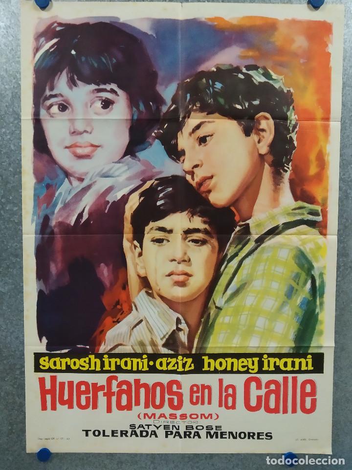 Cin&eacute;ma: HUERFANOS EN LA CALLE. Sarosh Irani, Honey Irani, Anuva Gupta. A&Ntilde;O 1962. POSTER ORIGINAL