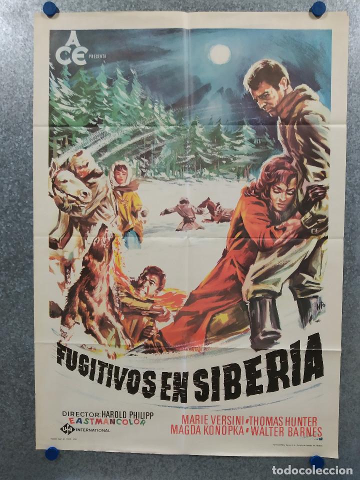 Cin&eacute;ma: Fugitivos en Siberia. Thomas Hunter, Marie Versini, Stanislav ledinek A&Ntilde;O 1970. POSTER ORIGINAL