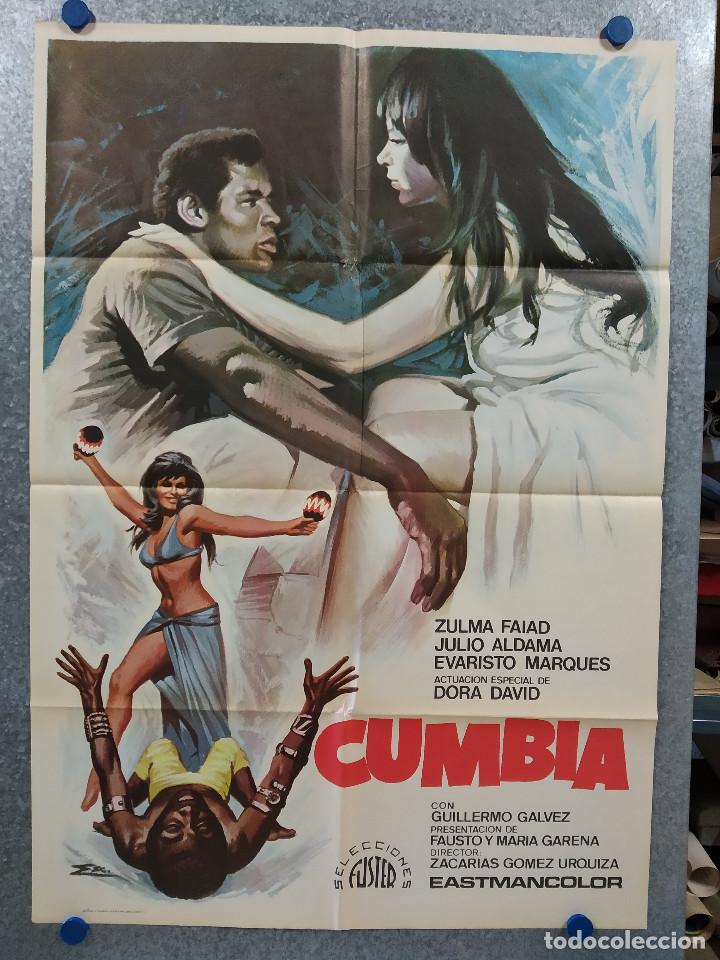 Cin&eacute;ma: Cumbia. Zulma Faiad, J&uacute;lio Aldama, Evaristo M&aacute;rquez A&Ntilde;O 1974. POSTER ORIGINAL
