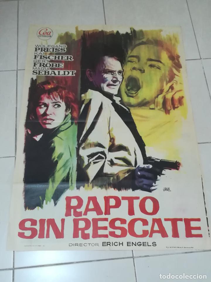 Cinema: POSTER / CARTEL DE CINE ORIGINAL. RAPTO SIN RESCATE. WOLFGANG PREISS. 100 X 70CM.