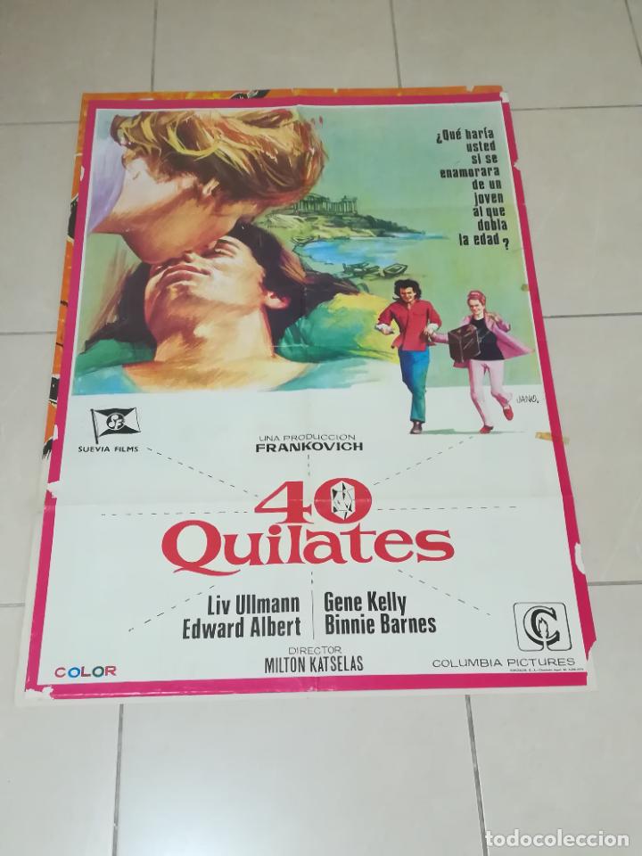 Cinema: POSTER / CARTEL DE CINE ORIGINAL. 40 QUILATES. LIV ULLMANN, GENE KELLY. 100 X 70CM.