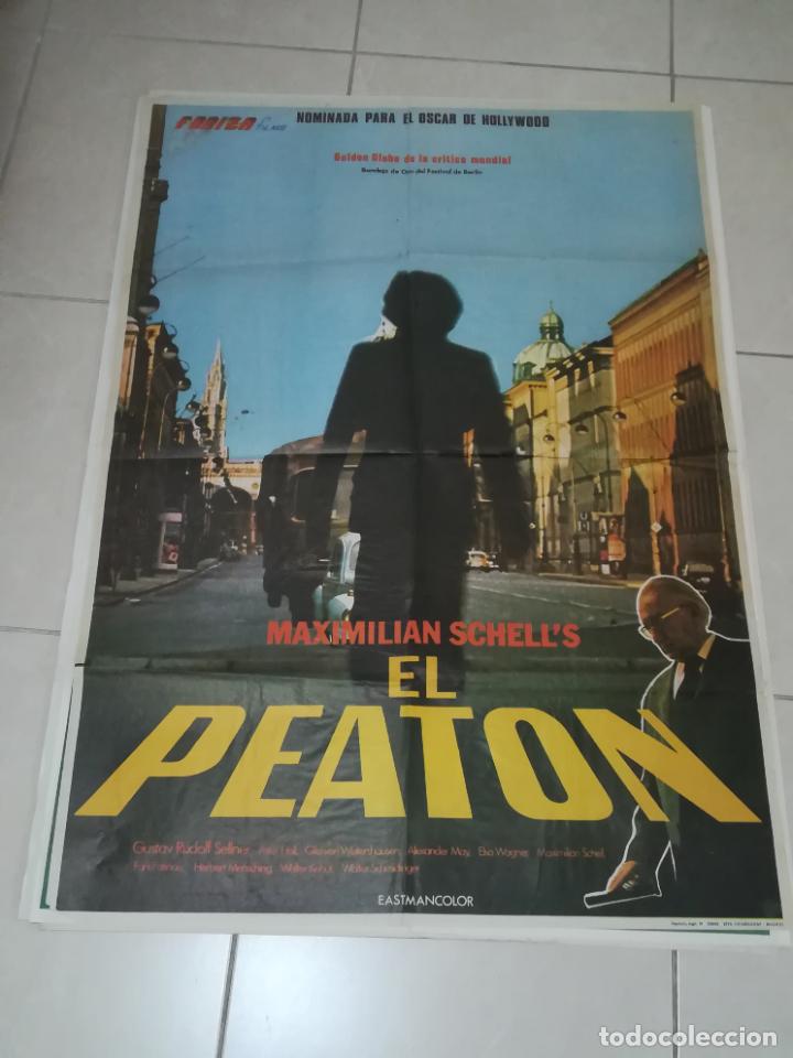 Cinema: POSTER / CARTEL DE CINE ORIGINAL. EL PEATON. MAXIMILIAN SCHELL'S. 100 X 70CM.