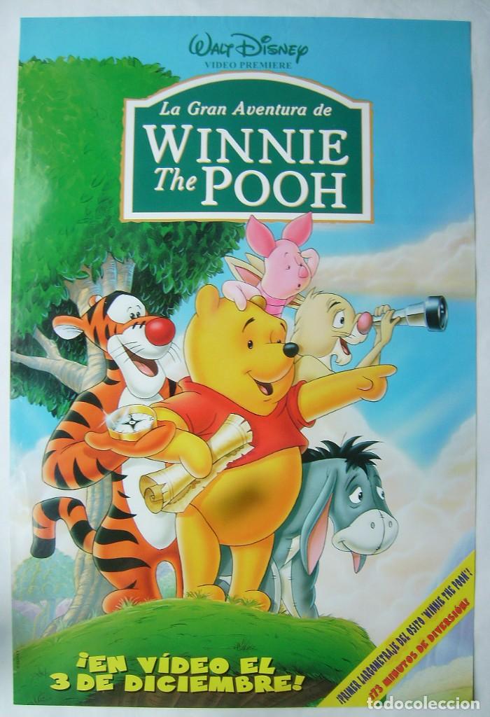 Kino: LA GRAN AVENTURA DE WINNIE THE POOH. P&Oacute;STER DE VIDEO 64 X 95,5 cms.
