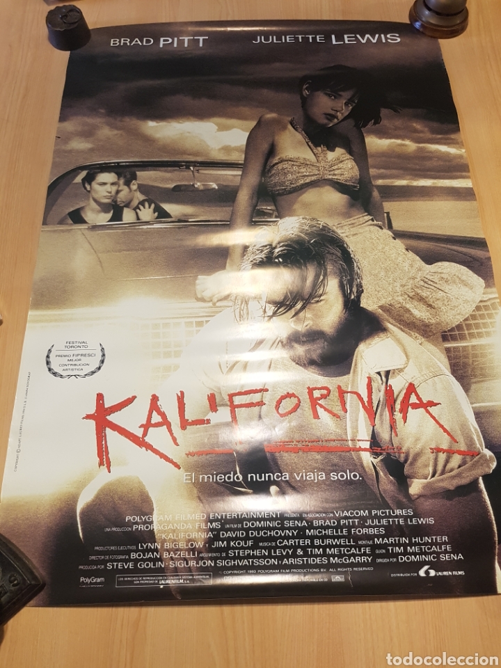 Cinema: POSTER KALIFORNIA BRAD PITT JULIETTE LEWIS 97 x 68,5 CM