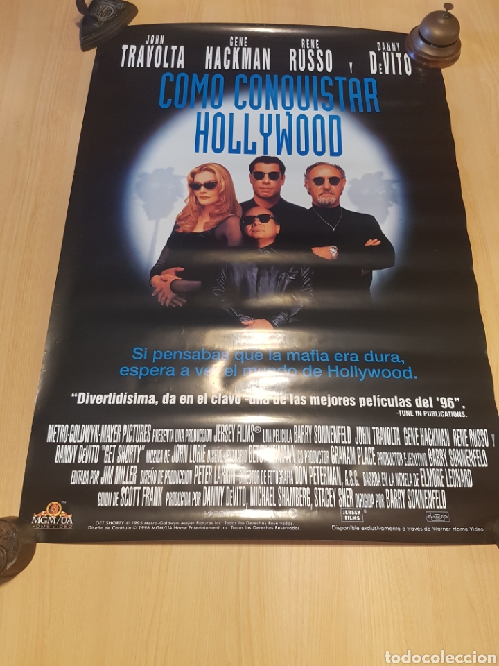 Cine: POSTER COMO CONQUISTAR HOLLYWOOD TRAVOLTA HACKMAN RUSSO DEVITO 96 X 67,5 - Foto 1