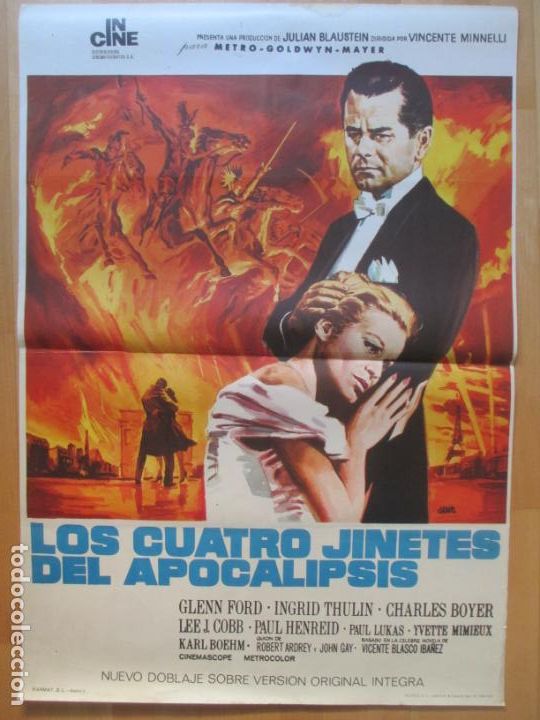 Cinema: CARTEL CINE LOS CUATRO JINETES DEL APOCALIPSIS GLENN FORD INGRID THULIN JANO 1973 C2013