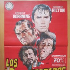 Cine: CARTEL CINE LOS DESESPERADOS ERNEST BORGNINE GEORGE HILTON 1969 JANO C2049