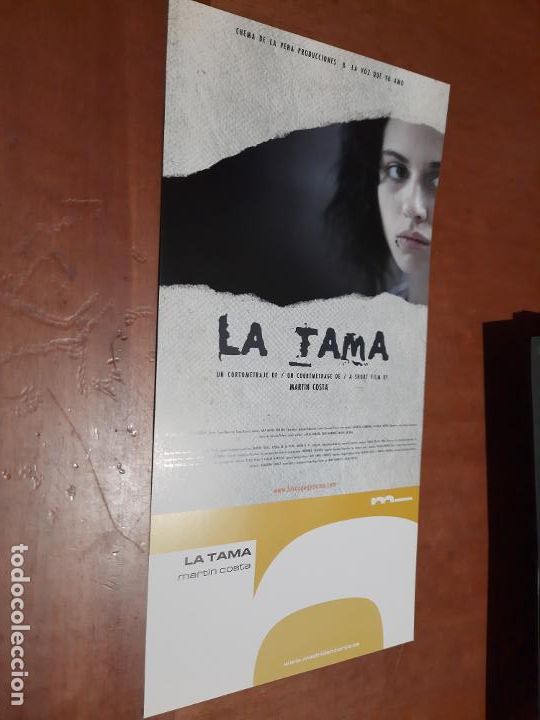 Cinema: LA TAMA. MART&Iacute;N COSTA. CARTEL PROMO CORTOMETRAJE. DETR&Aacute;S INFO. BUEN ESTADO. DIFICIL